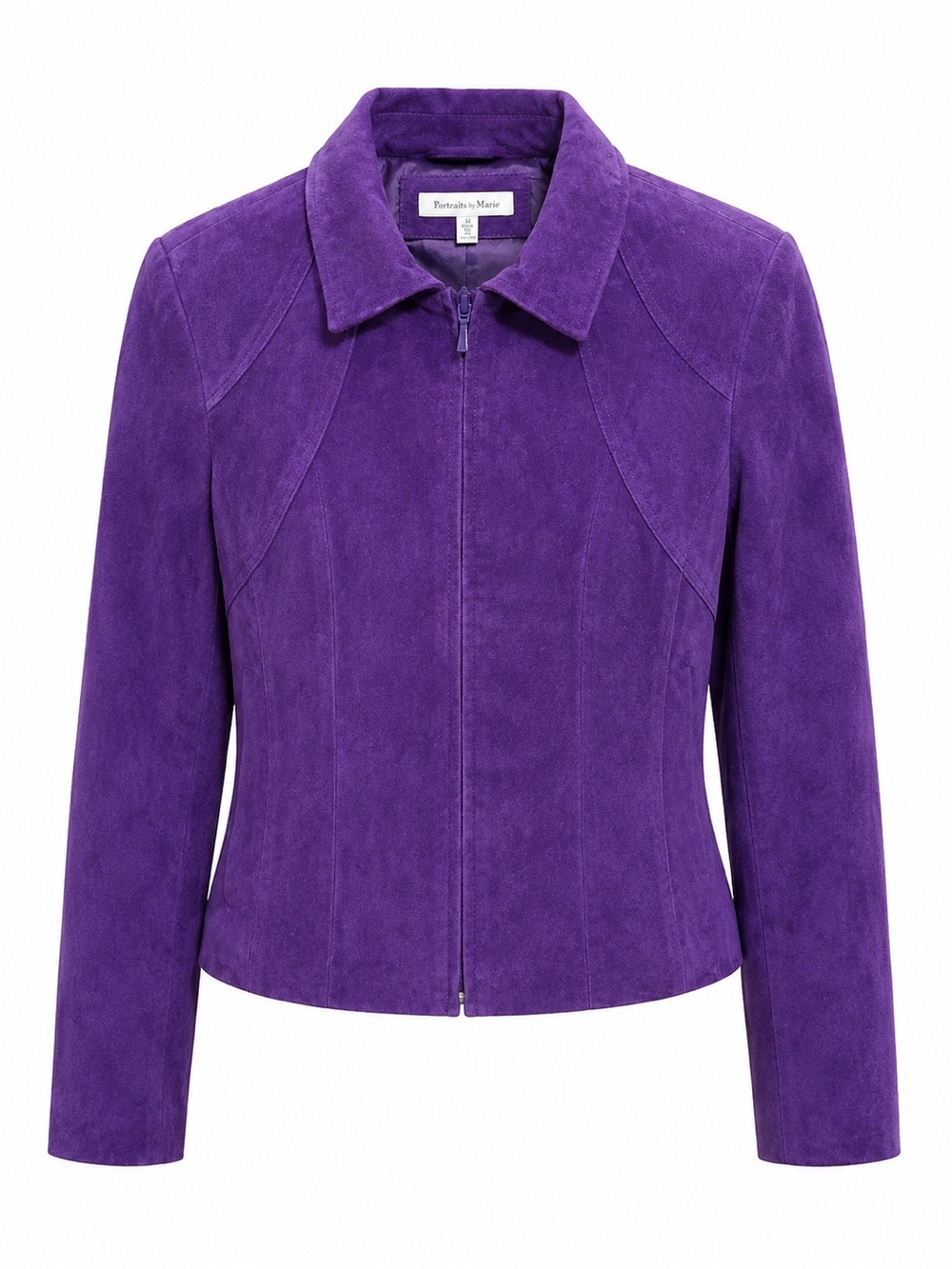 Purple Suede Zip Jacket